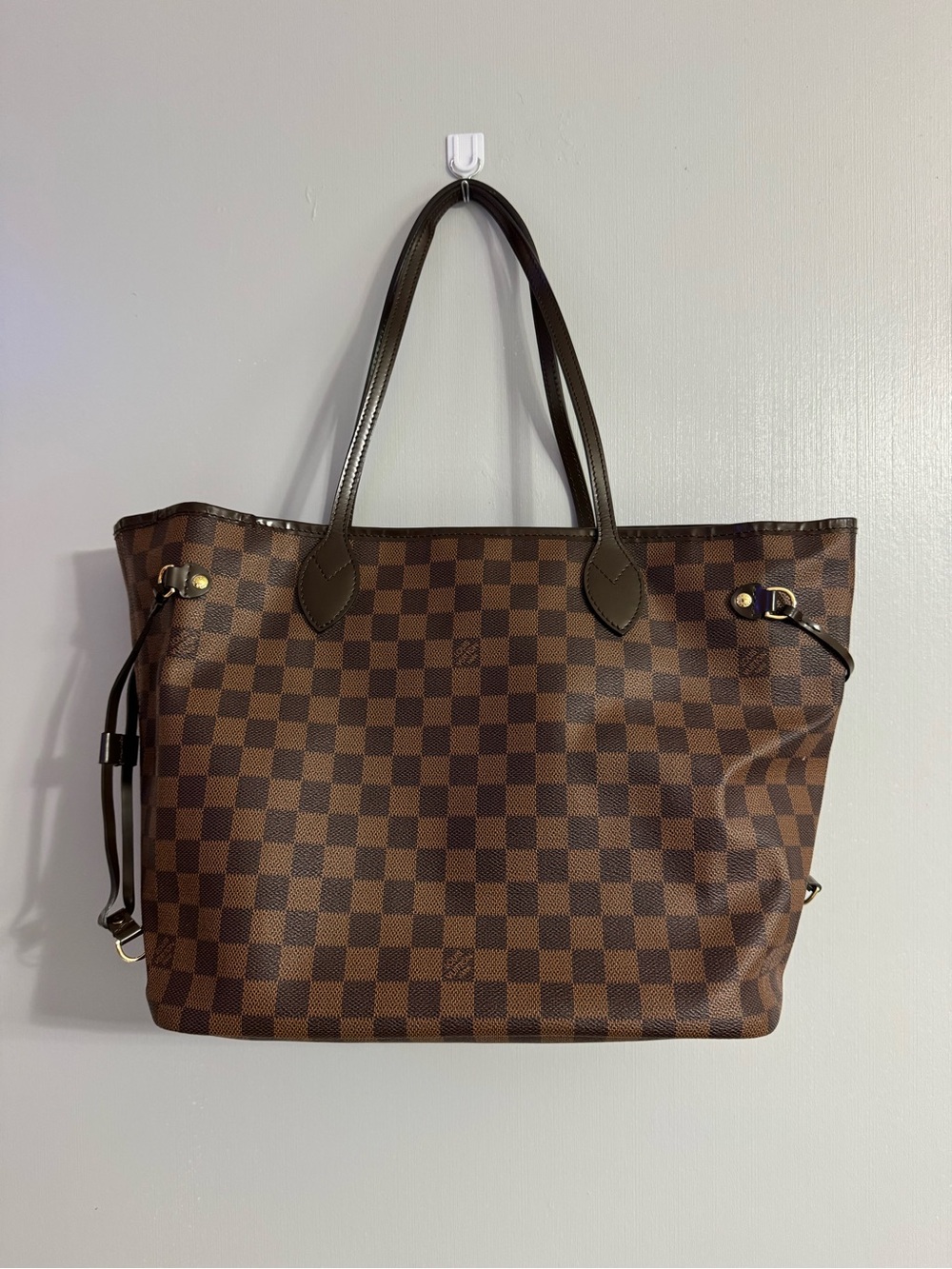 Louis Vuitton Damier Ebene Checkerboard Brown Tote - Picture 2 of 11